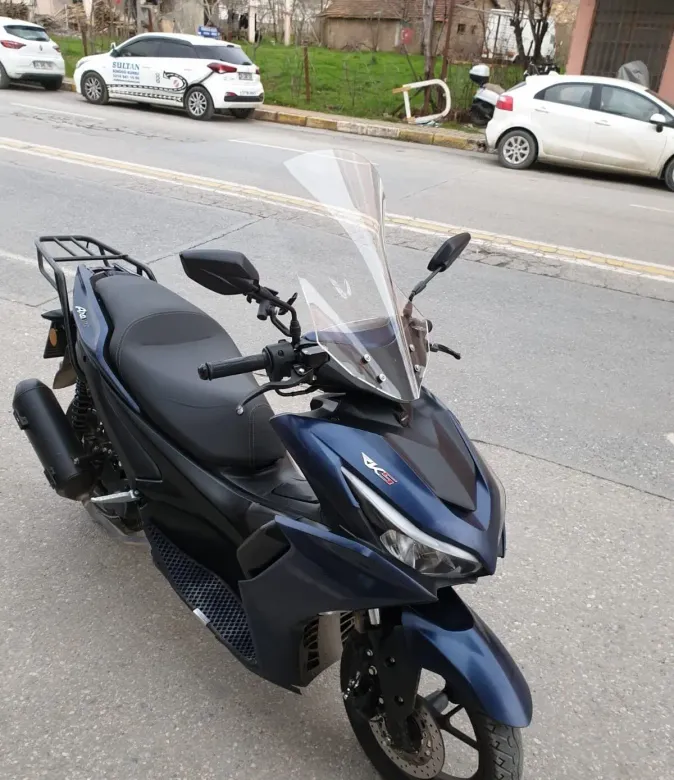 MOTOCAM Kuba Vizy 50 Ön Cam 2025-2026 Model 54cm Şeffaf Renkli Sportif Model