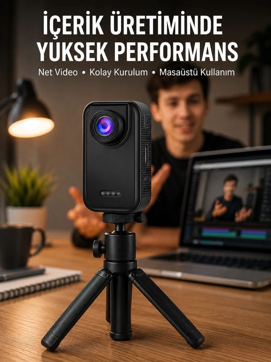 motto ticaret 132291760 Mey İthalat Günlük Kullanıma Uygun Mini Video Kamera Vlog Çekimleri İçin Yeni Nesil