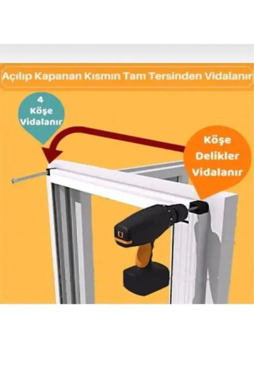 MRV DEKORASYON 8348383838383 Akordiyon Sürgülü Plise Sineklik (0-70X140) (Beyaz,antrasit Gri,kahverengi)