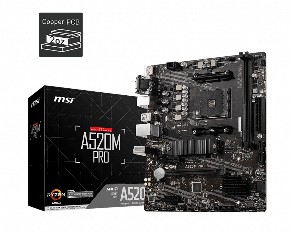 MSI A520M Pro DDR4 mATX AM4 Soket Anakart