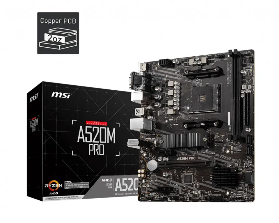MSI A520M Pro DDR4 mATX AM4 Soket Anakart