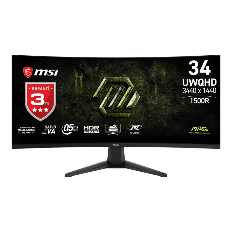 MSI MAG 346CQDF E20 34'' UWQHD 200Hz Kavisli Monitör