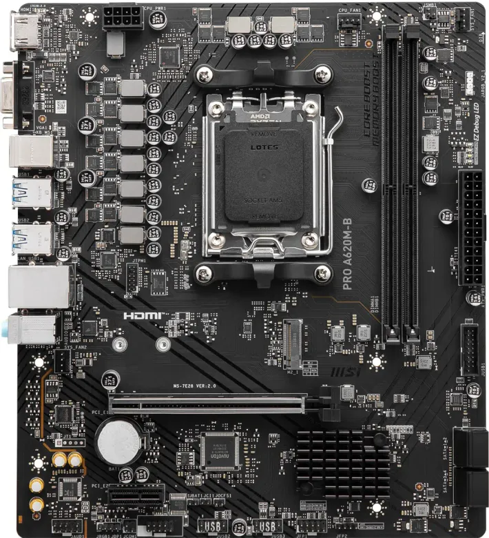 MSI PRO A620M-B AM5 DDR5 6800MHz OC mATX Anakart