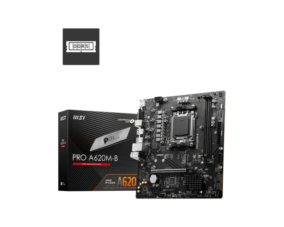 MSI PRO A620M-B AM5 DDR5 6800MHz OC mATX Anakart
