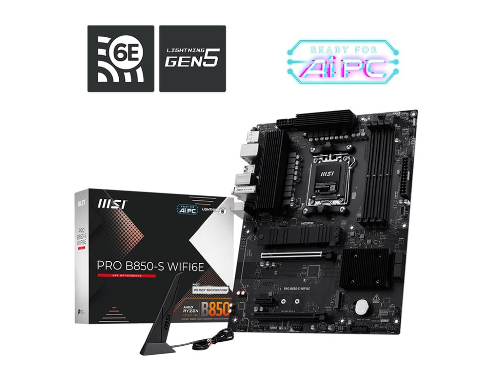 MSI Pro B850-S Wi-Fi 6E AM5 Anakart