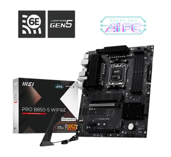MSI Pro B850-S Wi-Fi 6E AM5 Anakart