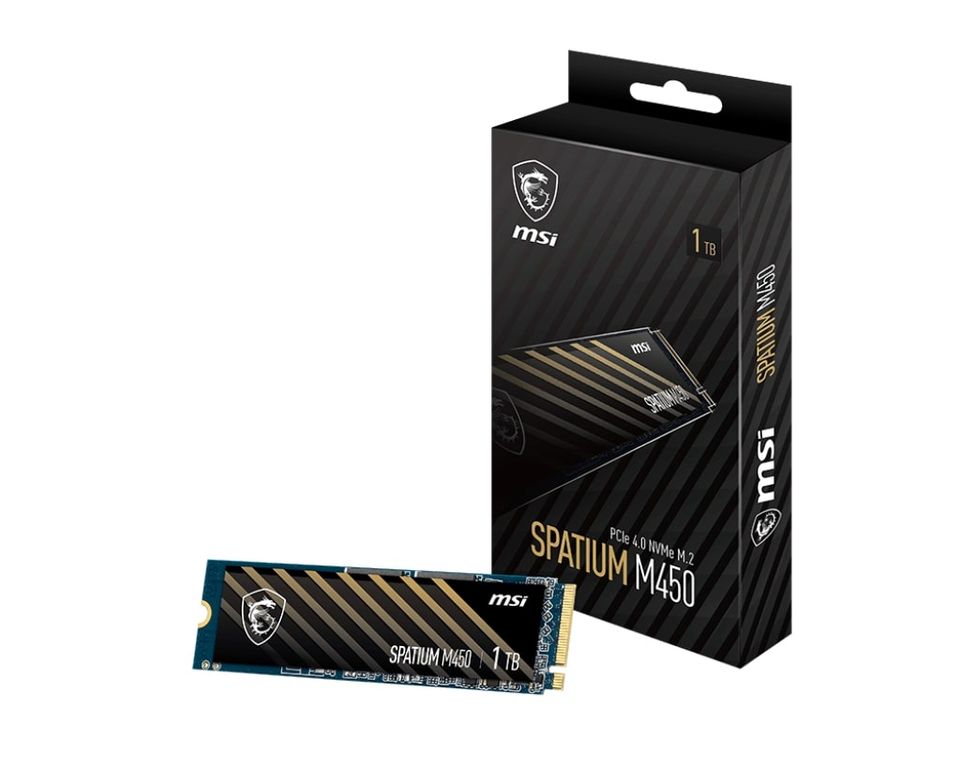 MSI Spatium M450 1TB PCIe 4.0 NVMe M.2 SSD (3400/2400 MB/s)