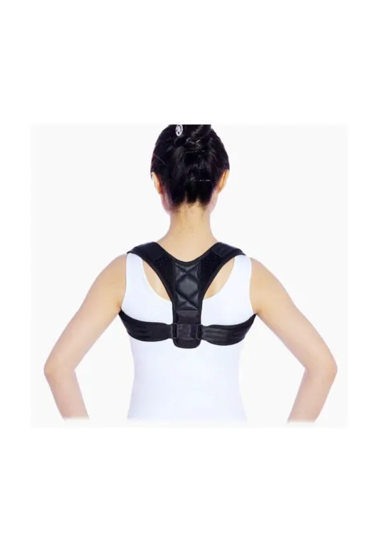 MultiFlexPro MF37 Dik Durmak Için Ortopedik Sırt Destek Korsesi Deri Desenli Ayarlanabilir Dik Duruş Korsesi