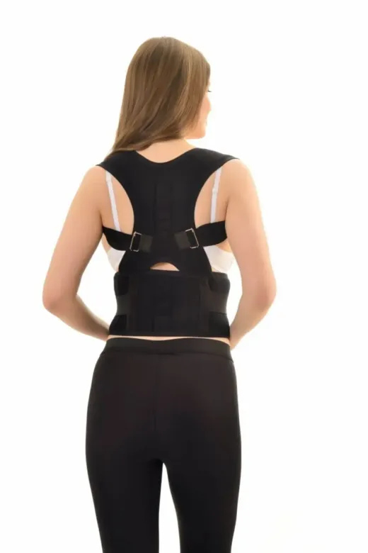 MultiFlexPro MS12 Manyetik Dik Duruş Korsesi Ortopedik Vücut Sırt Kifoz Skolyoz Kamburluk Düzeltici Korse