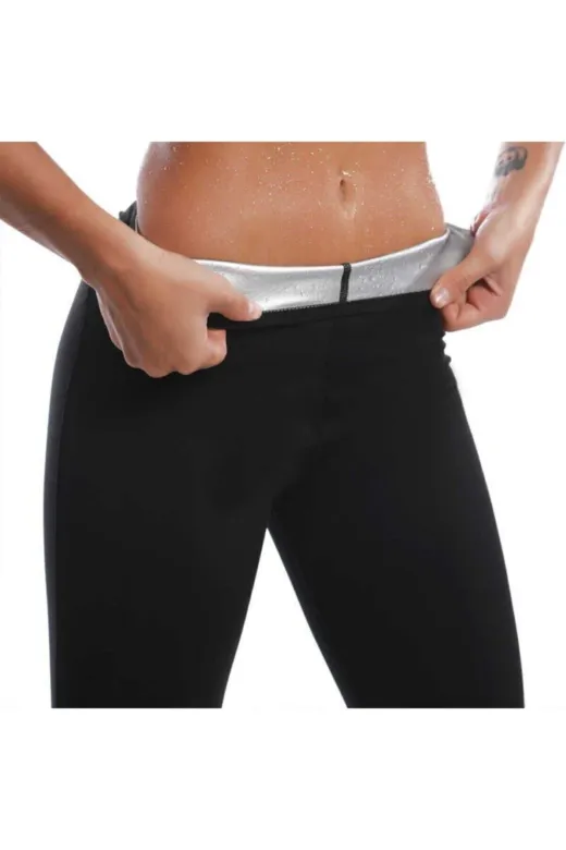 MultiFlexPro MultiFlexPro Tayt Kadın Siyah Termal Sauna Tayt Terleme Taytı Spor Fitness Taytı