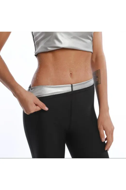MultiFlexPro MultiFlexPro Tayt Kadın Siyah Termal Sauna Tayt Terleme Taytı Spor Fitness Taytı