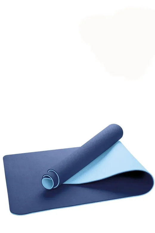 MultiFlexPro Tpe1 Çevre Dostu Pilates Minderi Hizalamalı 8Mm Tpe Yoga Matı Çift Taraflı Kaydırmaz Pilates Minderi Mavi