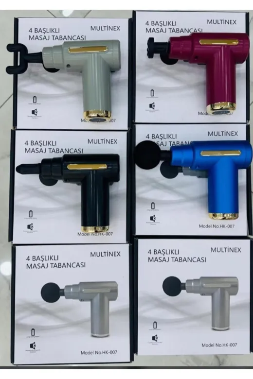 MULTİNEX HK-007 Multinex 4 Başlıklı Masaj Tabancası