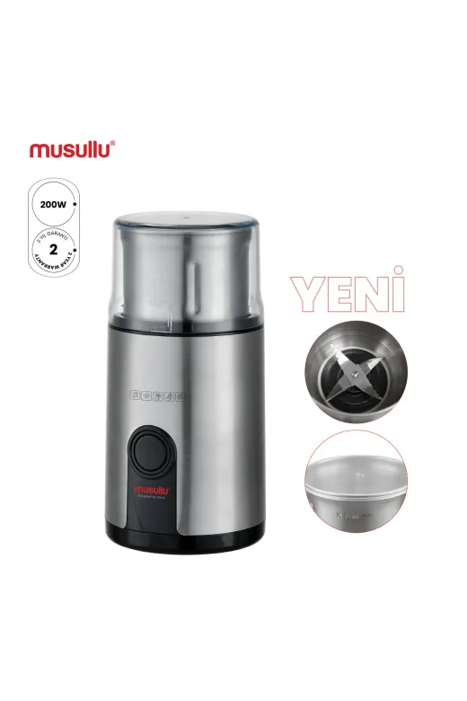 Musullu Baharat Ve Kahve Öğütücü 200W Inox (Msl-1004)