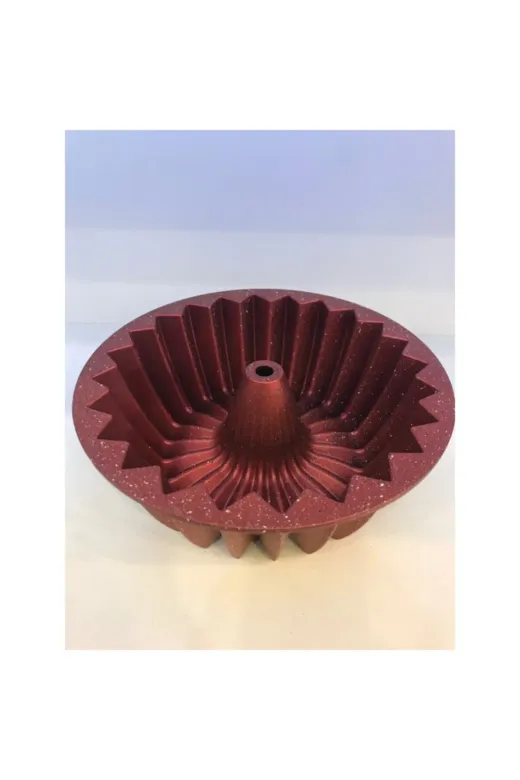 MUTFAKÇA KekKalip2 Döküm Granit Kek Kalıbı 26 Cm Kırmızı