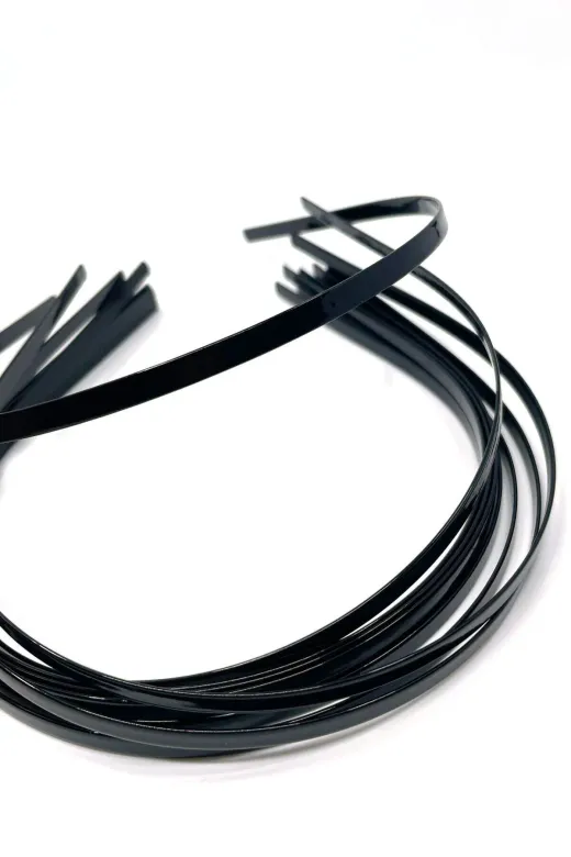 MY VİNTAGE siyataçlar 12 Adet 5 Mm Metal Taç Siyah Renk