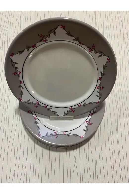MyDaisy TYC00704408590 Melamin Desenli Servis Tabağı 23 Cm 6'lı