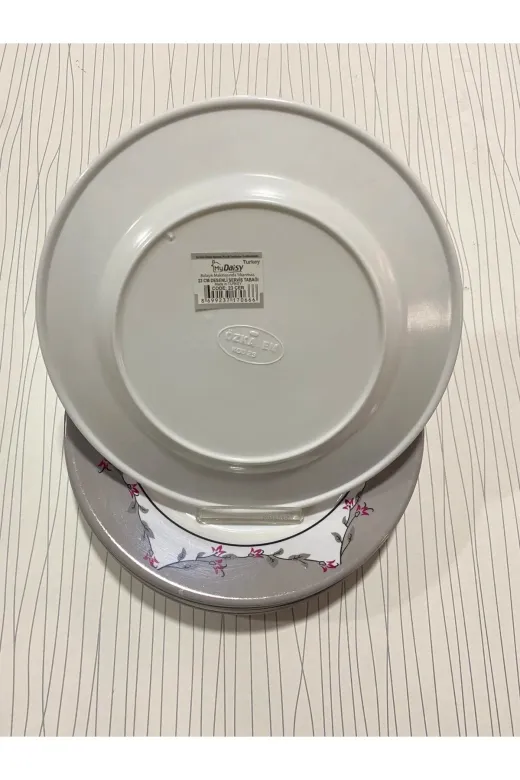 MyDaisy TYC00704408590 Melamin Desenli Servis Tabağı 23 Cm 6'lı