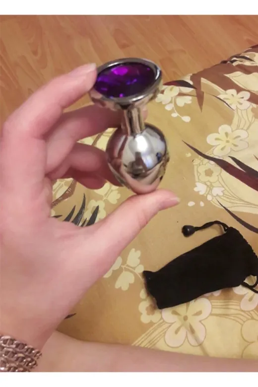 Mynokta P12181S2068 Paslanmaz Elmas Taşlı Çelik Küçük Boy Anal Tıkaç Plug