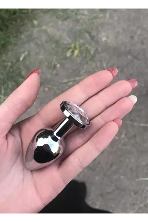 Mynokta P12181S2068 Paslanmaz Elmas Taşlı Çelik Küçük Boy Anal Tıkaç Plug