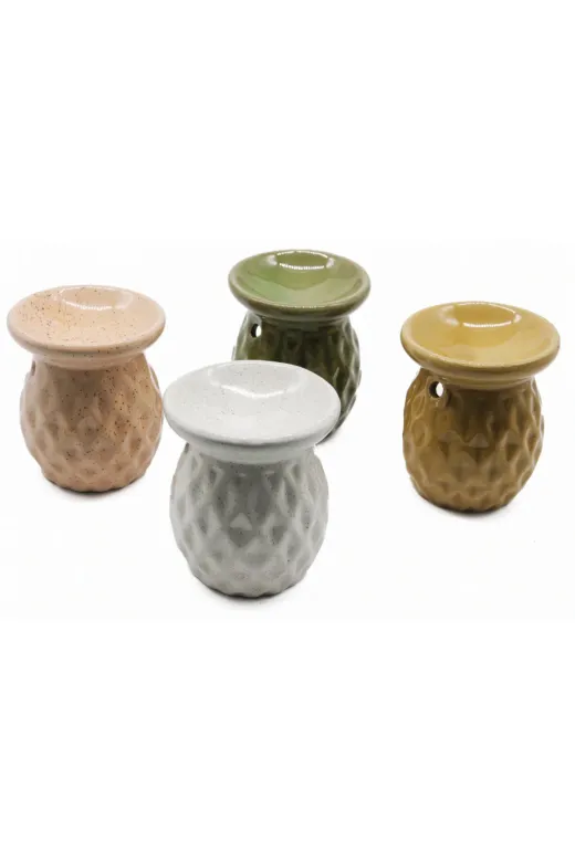 MyReal TYCC43FF799373E0408A03400 Dekoratif Seramik Buhurdanlık Seti - 10 Ml Hediye Esansiyel Yağ Ve Tealight Mum