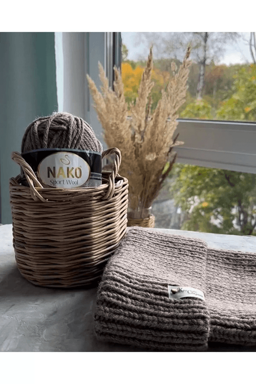 Nako RT-HSA7QLT548 1 Adet Sport Wool Atkı Bere Ceket Yelek Örgü İpi Yünü No: 2807 Bonsai Çiçeği