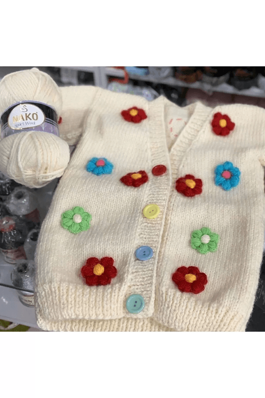 Nako RT-HSA7QLT548 1 Adet Sport Wool Atkı Bere Ceket Yelek Örgü İpi Yünü No: 2807 Bonsai Çiçeği