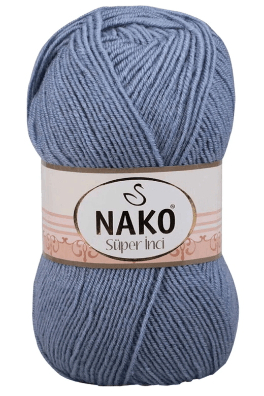 Nako RT-L72YUWBULB 1 Adet Süper İnci El Örgü İpi 100 Gr Kot Mavi 1986