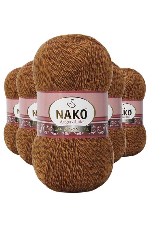 Nako RT-RYL-5ARNKANGL21361 5 Adet Angora Lüks El Örgü İpi Hardal Muline 21361