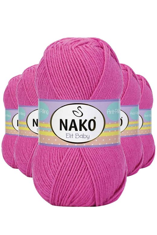 Nako RT-RYL-5ARNKELB5278 5 Adet Elite Baby El Örgü İpi Tüylenmeyen Bebek Yünü Çöl Gülü 5278