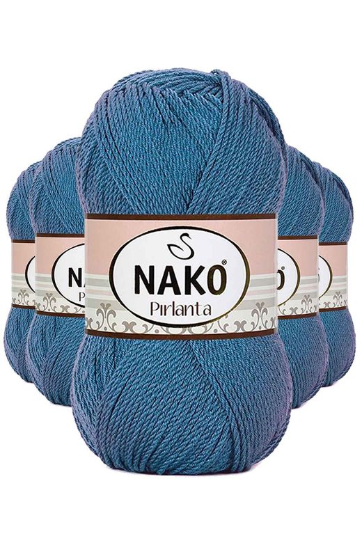 Nako RT-RYL-5ARNKPRL3409 5 Adet Pırlanta Amigurumi El Örgü İpi Yünü Turkuaz 3409