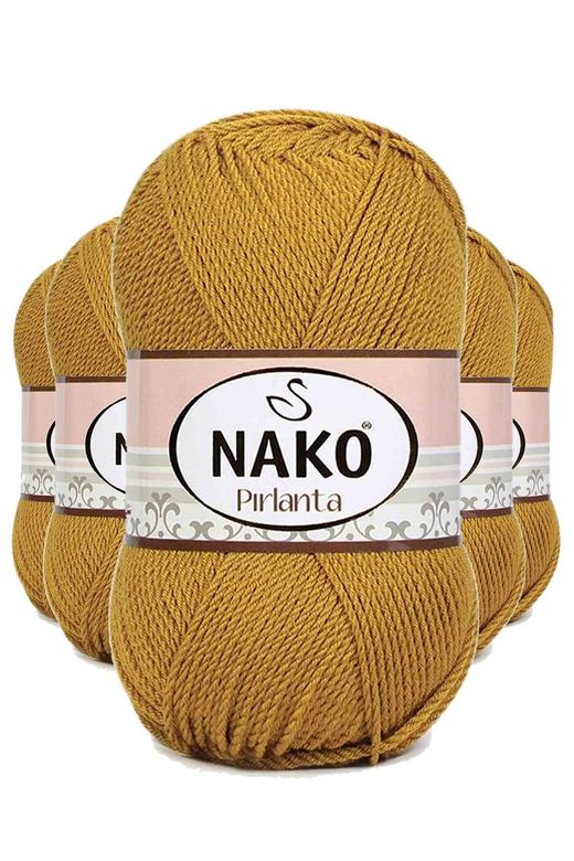 Nako RT-RYL-5ARNKPRL6706 5 Adet Pırlanta Amigurumi El Örgü İpi Yünü Altın 6706