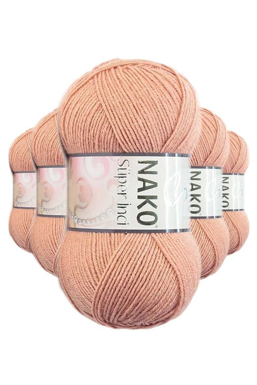 Nako RT-RYL-5ARNKSNC11071 5 Adet Süper İnci El Örgü İpi 100 Gr Badem İçi 11071