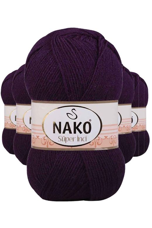 Nako RT-RYL-5ARNKSNC3260 5 Adet Süper İnci El Örgü İpi 100 Gr Mor 3260