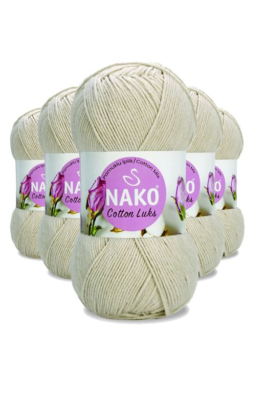 Nako RT-RYL-HMR16127 5 Adet Cotton Lüks Yelek Tunik Kazak Bluz Hırka İpi Yünü Ten 97544