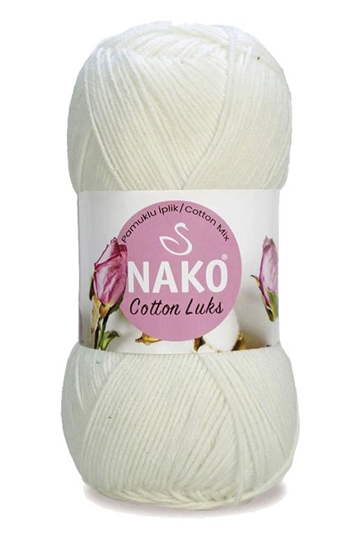 Nako RT-RYL-HMR16136 5 Adet Cotton Lüks Yelek Tunik Kazak Bluz Hırka İpi Yünü Süt Beyaz 97570