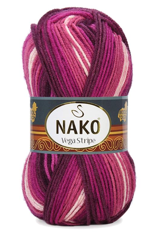 Nako RT-RYL-NWNKVS82413-5 5 Adet Vega Stripe Premium Akrilik El Örgü İpi Yünü No: 82413