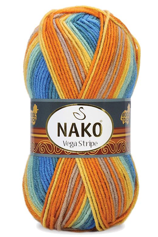 Nako RT-RYL-NWNKVS82421-5 5 Adet Vega Stripe Premium Akrilik El Örgü İpi Yünü No: 82421