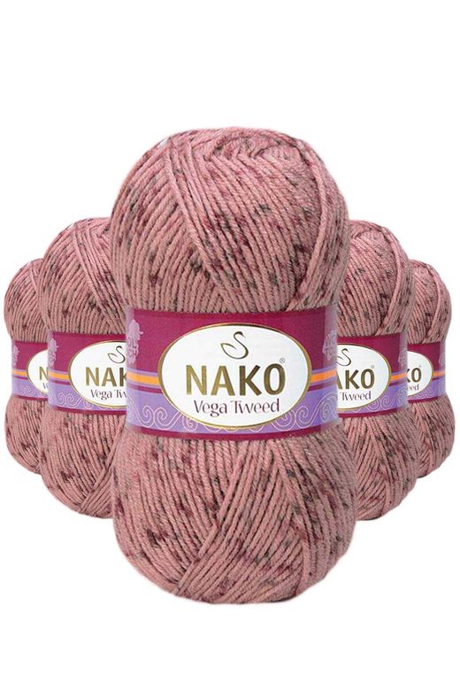 Nako RT-RYL-NWNKVT31760-5 5 Adet Vega Tweed Premium Akrilik El Örgü İpi Yünü No: 31760