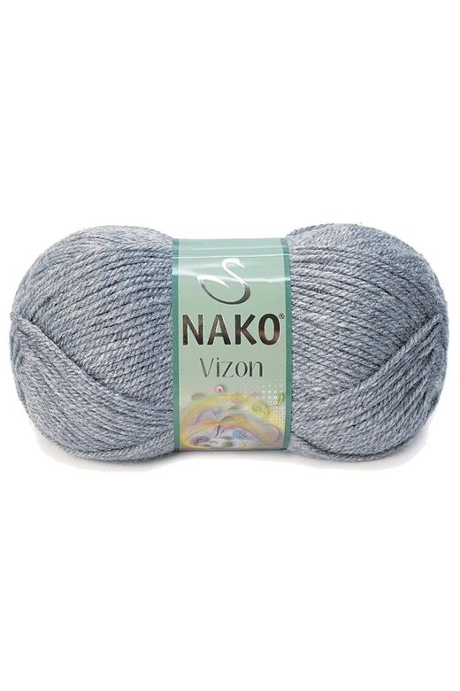 Nako RT-RYL-NWNKVZ194-5 5 Adet Vizon Premium Akrilik El Örgü İpi Yünü Renk No:194 Sis Gri