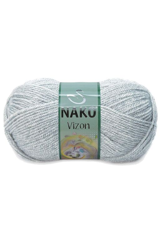 Nako RT-RYL-NWNKVZ195-5 5 Adet Vizon Premium Akrilik El Örgü İpi Yünü Renk No:195 Açık Gri Melanj