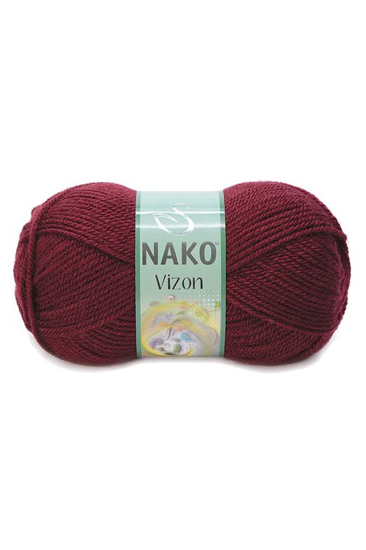 Nako RT-RYL-NWNKVZ999-5 5 Adet Vizon Premium Akrilik El Örgü İpi Yünü Renk No:999 Bordo