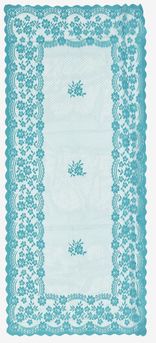 Narin Örme Runner 40x140 Sehpa Örtüsü Turkuaz Mavi