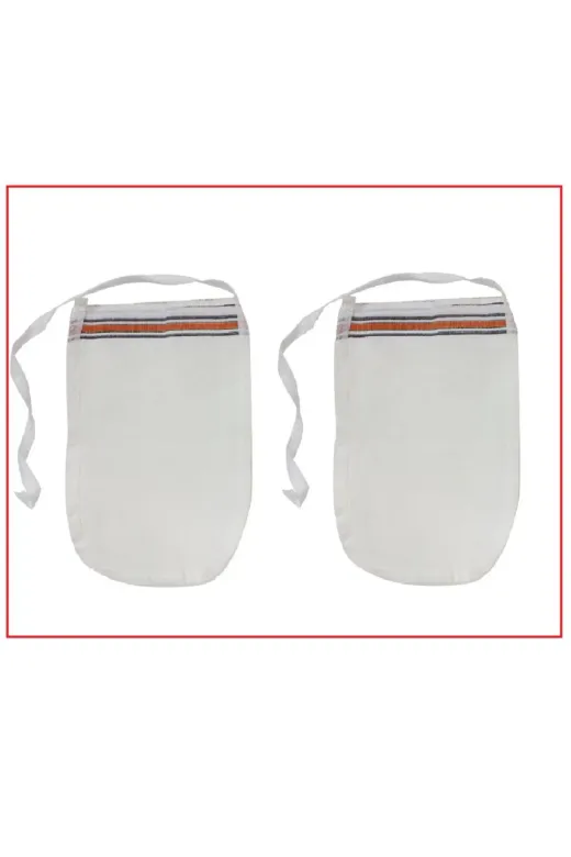 Nascita TYBI3ALHQ3X7S20N60 Krep Beyaz Banyo Hamam Kesesi 2 Adet