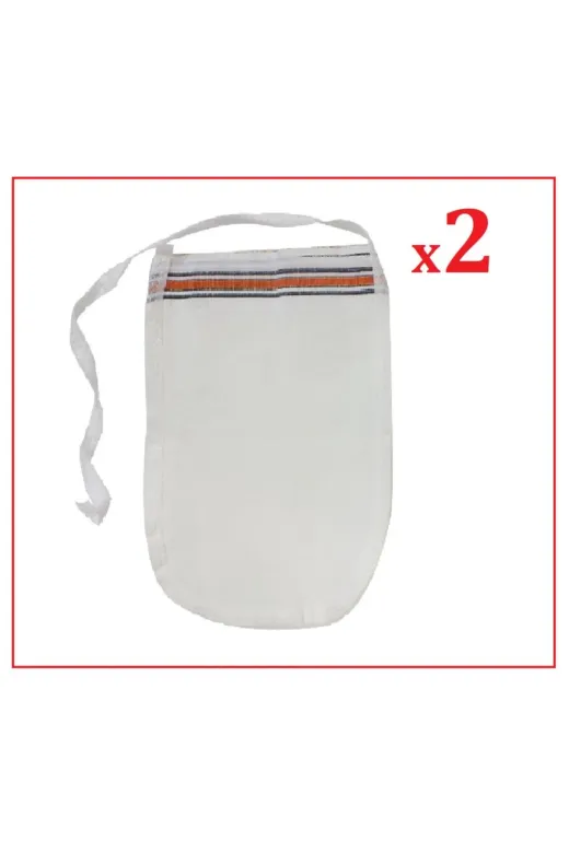 Nascita TYBI3ALHQ3X7S20N60 Krep Beyaz Banyo Hamam Kesesi 2 Adet