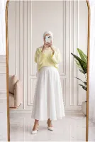 Nazgül Geniş Kollu Salaş Bluz-SS13072 Sarı