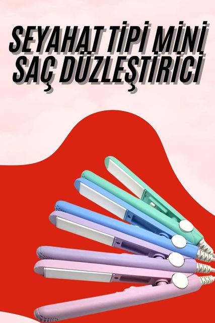 Necolabs 70241556 Seyahat Tipi Taşınabilir Saç Düzleştirici Saç Şekillendirici Yüksek Isı Ayarlı Çok Renkli