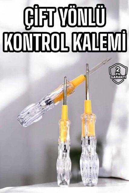 Necolabs 73644871 Çift Taraflı Elektrik Kontrol Kalemi Şeffaf Tornavida