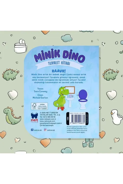 Net Çocuk Yayınları 4356677 Minik Dino - Tuvalet Kitabı