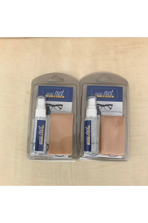 NET OPTİK TYBB8OL3IHIQBRO397 2’Li Set 30Ml Optik Güneş Gözlük Camı Temizleme Sprey Mikrofiber Bez Telefon Tablet Parlak Yüzeyler